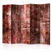 Room Divider Screen Purple Wood II - texture of wooden planks in a reddish shade 122974