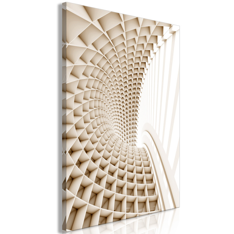 Canvas 3D tunnel - an abstract architectural motif in bright colours 123874 additionalImage 2
