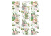 Room Divider Screen Beautiful Garden (3-piece) - tropical motif with pink flowers and leaves 124074 additionalThumb 3
