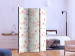 Room Divider Fresh Magnolias (3-piece) - delicate pink flowers on white background 124274 additionalThumb 2