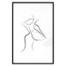 Wall Poster First Kiss - black and white line art of lips in an abstract form 125274 additionalThumb 17