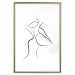 Wall Poster First Kiss - black and white line art of lips in an abstract form 125274 additionalThumb 14