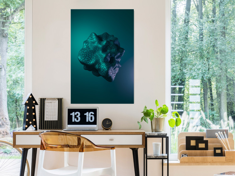 Wall Poster Gamma - abstract figure resembling plasma in blue colors 125674 additionalImage 17