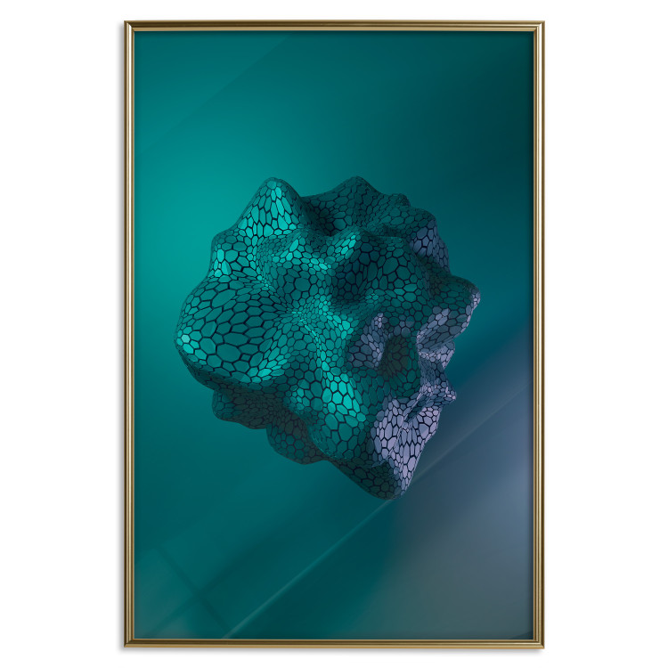 Wall Poster Gamma - abstract figure resembling plasma in blue colors 125674 additionalImage 16
