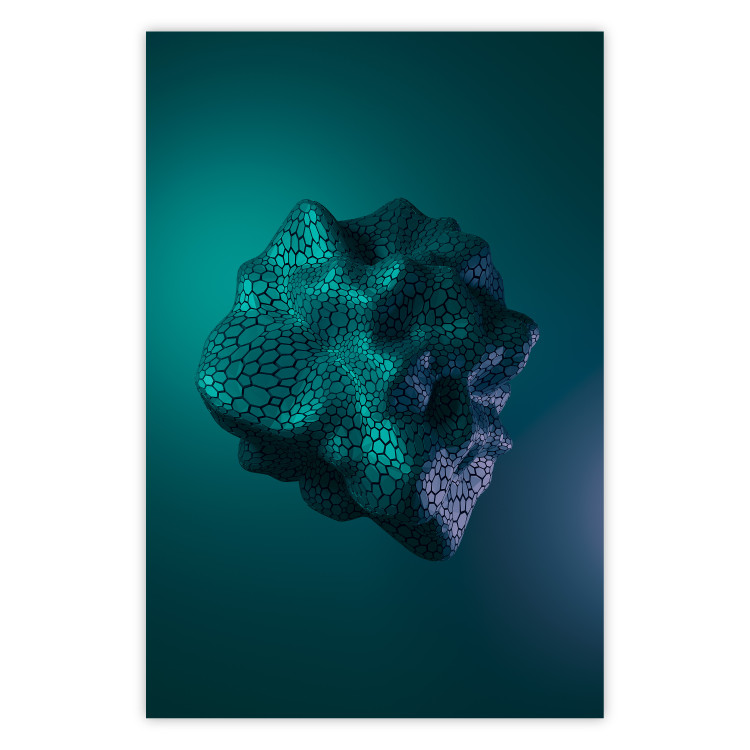 Wall Poster Gamma - abstract figure resembling plasma in blue colors 125674