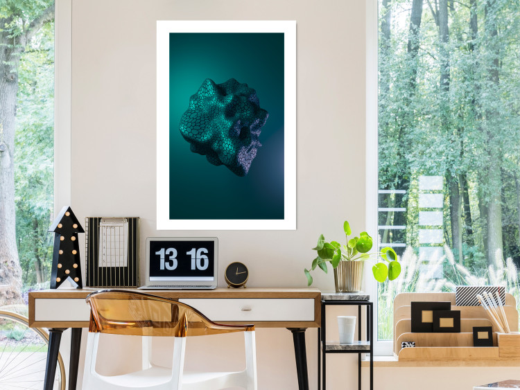 Wall Poster Gamma - abstract figure resembling plasma in blue colors 125674 additionalImage 2