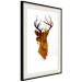 Poster Deer in the Morning - abstract forest landscape in the template of a deer head 126674 additionalThumb 2