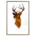 Poster Deer in the Morning - abstract forest landscape in the template of a deer head 126674 additionalThumb 15