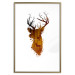 Poster Deer in the Morning - abstract forest landscape in the template of a deer head 126674 additionalThumb 16