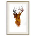 Poster Deer in the Morning - abstract forest landscape in the template of a deer head 126674 additionalThumb 20