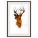 Poster Deer in the Morning - abstract forest landscape in the template of a deer head 126674 additionalThumb 27