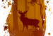 Poster Deer in the Morning - abstract forest landscape in the template of a deer head 126674 additionalThumb 12