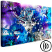 Canvas Art Print Blue Deer (1-part) wide - futuristic forest abstraction 127474 additionalThumb 6