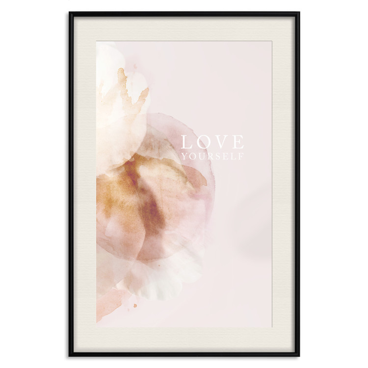Wall Poster Love Yourself - English inscription on pastel pink background 127874 additionalImage 19