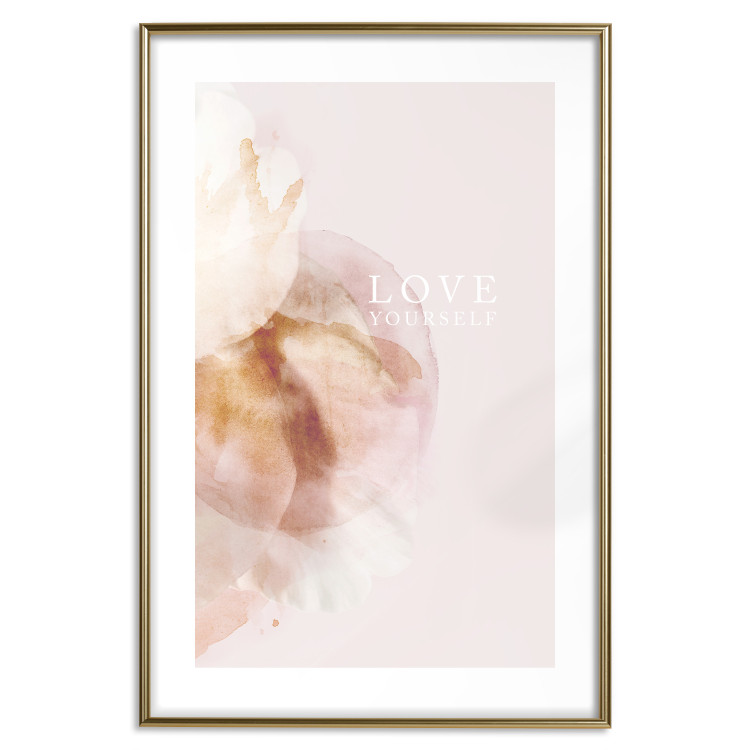 Wall Poster Love Yourself - English inscription on pastel pink background 127874 additionalImage 13