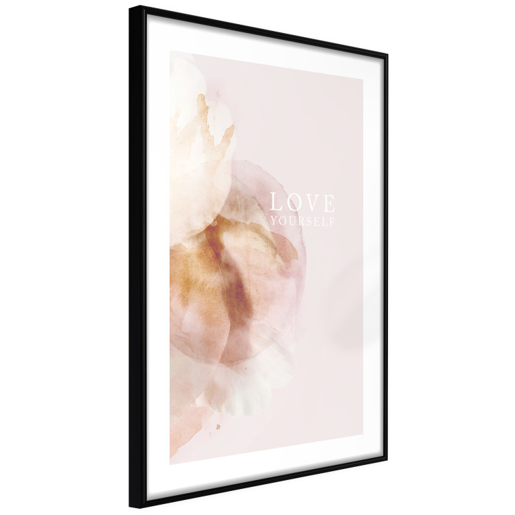 Wall Poster Love Yourself - English inscription on pastel pink background 127874 additionalImage 2