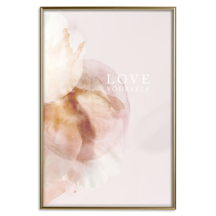 Wall Poster Love Yourself - English inscription on pastel pink background 127874 additionalImage 15