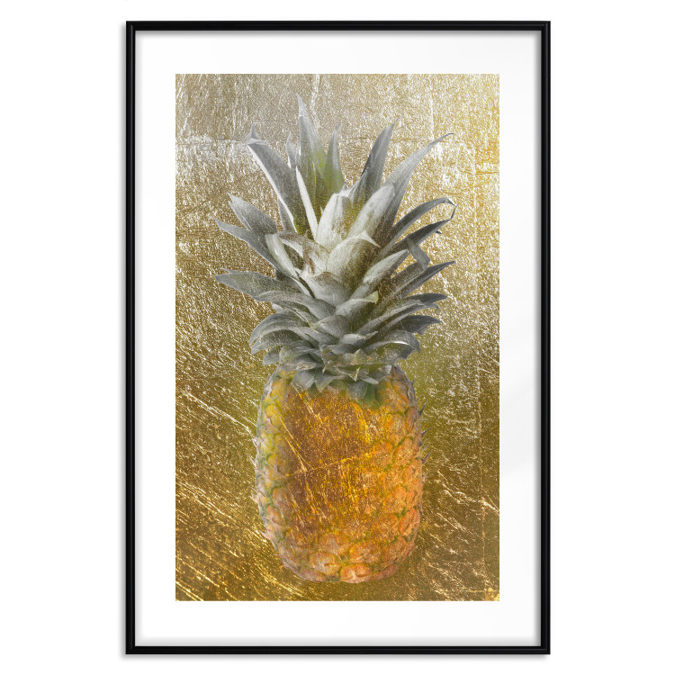 Wall Poster Forbidden Fruit - composition of tropical fruit on golden texture 128074 additionalImage 17