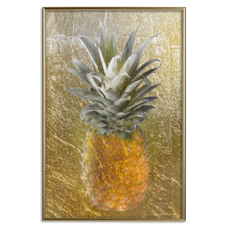 Wall Poster Forbidden Fruit - composition of tropical fruit on golden texture 128074 additionalImage 17