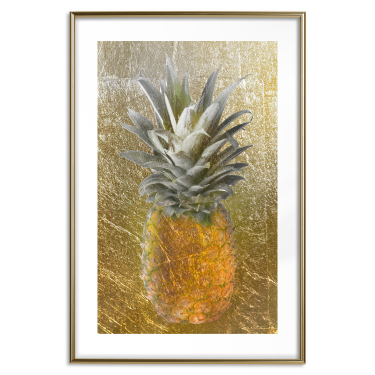 Wall Poster Forbidden Fruit - composition of tropical fruit on golden texture 128074 additionalImage 14