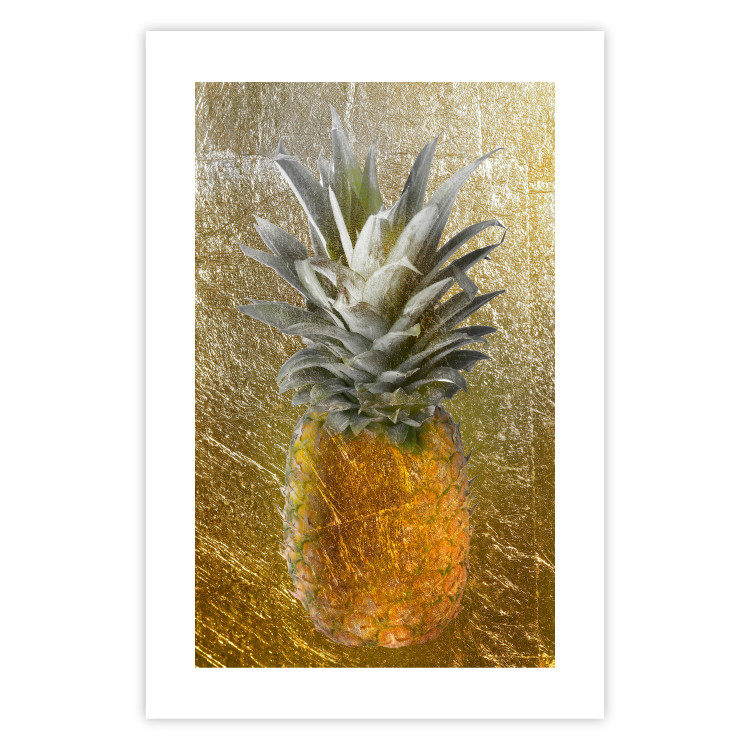 Wall Poster Forbidden Fruit - composition of tropical fruit on golden texture 128074 additionalImage 25