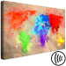 Canvas Print Earth colours - watercolour world map with colourful continents 128974 additionalThumb 6