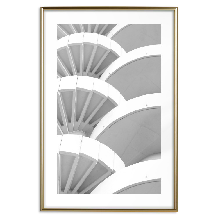 Poster White Detail - black and white abstract architecture of a bright building 129774 additionalImage 16