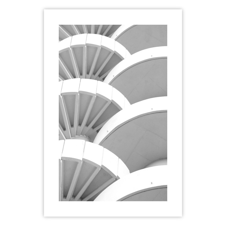 Poster White Detail - black and white abstract architecture of a bright building 129774 additionalImage 25