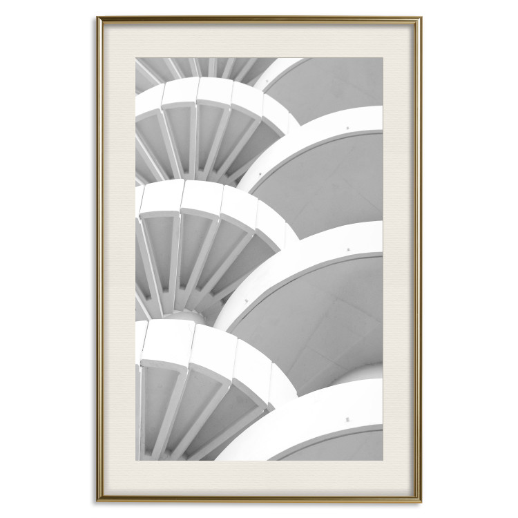 Poster White Detail - black and white abstract architecture of a bright building 129774 additionalImage 20
