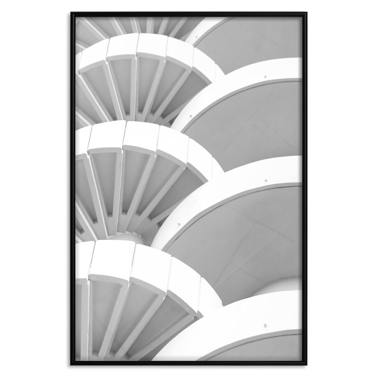Poster White Detail - black and white abstract architecture of a bright building 129774 additionalImage 16