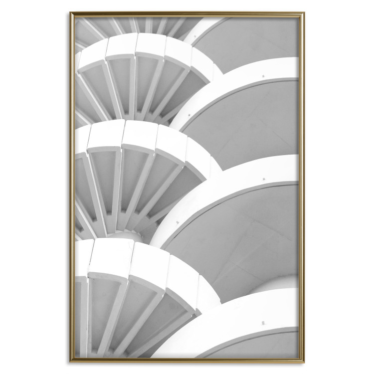 Poster White Detail - black and white abstract architecture of a bright building 129774 additionalImage 17