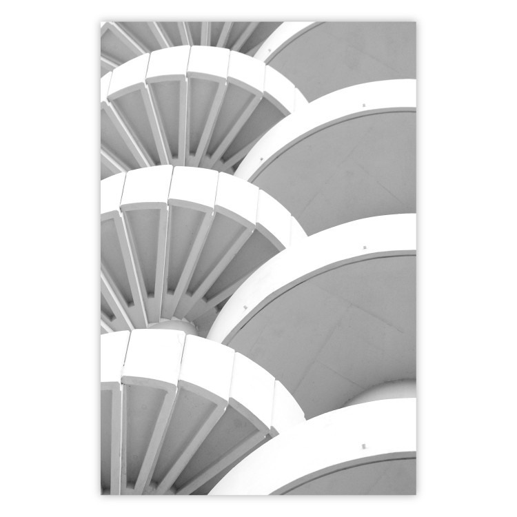 Poster White Detail - black and white abstract architecture of a bright building 129774
