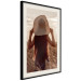 Wall Poster Late Harvest - landscape of a field and a woman against the setting sun 130274 additionalThumb 2