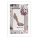 Poster First Date - luxury women's shoe among flowers on a light background 131774 additionalThumb 19