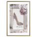 Poster First Date - luxury women's shoe among flowers on a light background 131774 additionalThumb 14