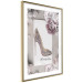 Poster First Date - luxury women's shoe among flowers on a light background 131774 additionalThumb 9