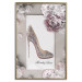 Poster First Date - luxury women's shoe among flowers on a light background 131774 additionalThumb 21