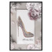 Poster First Date - luxury women's shoe among flowers on a light background 131774 additionalThumb 18