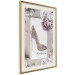 Poster First Date - luxury women's shoe among flowers on a light background 131774 additionalThumb 3