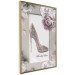 Poster First Date - luxury women's shoe among flowers on a light background 131774 additionalThumb 14
