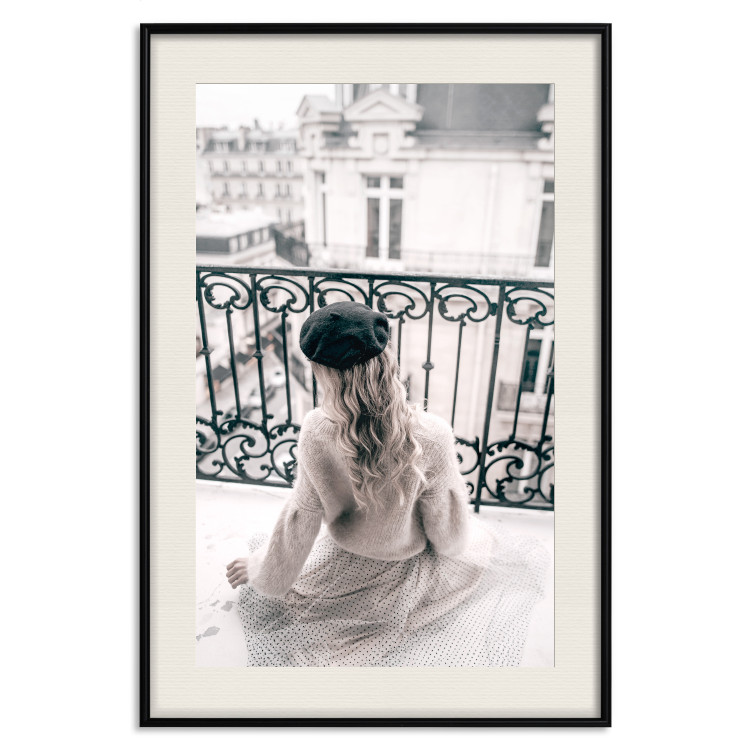 Poster May Dream - woman on a balcony against the backdrop of the city in bright colors 132274 additionalImage 19