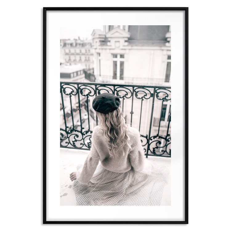 Poster May Dream - woman on a balcony against the backdrop of the city in bright colors 132274 additionalImage 15