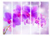 Room Divider Purple Orchids II (5-piece) - magical illusion with orchid 132674 additionalThumb 3