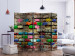 Room Divider Colorful Bricks II (5-piece) - wall with texture of old bricks 132874 additionalThumb 2