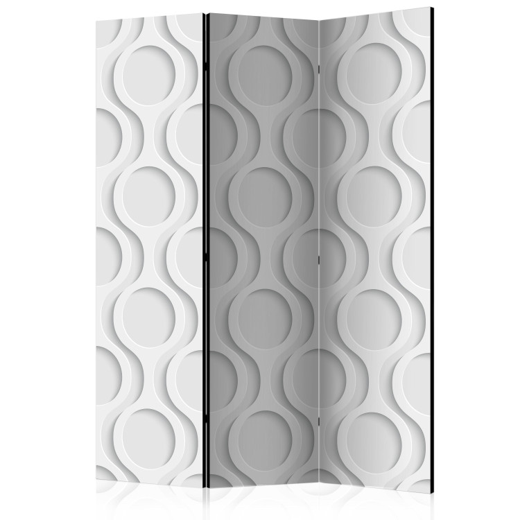 Room Divider Screen Chains (3-piece) - unique composition in circular gray pattern 133174