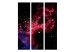 Room Divider Cosmos - Stars (3-piece) - universe in black and red 133274 additionalThumb 3