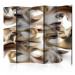 Room Divider Twisted World II - brown smoke in abstract motif on light background 133674