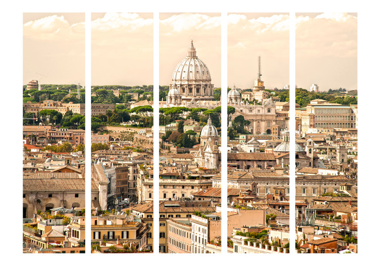 Folding Screen Rome: Panorama II - sunny landscape of Italian city architecture 133774 additionalImage 3