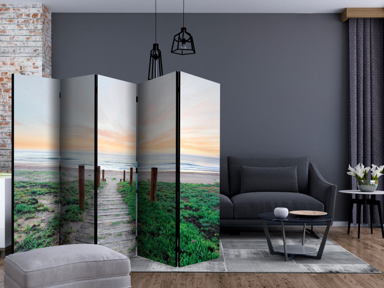 Room Divider Screen Amidst the Grass II - beach and sea landscape against a sunset backdrop 134074 additionalImage 4
