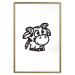 Wall Poster Happy Cow - black small and cute animal on a solid white background 135174 additionalThumb 4